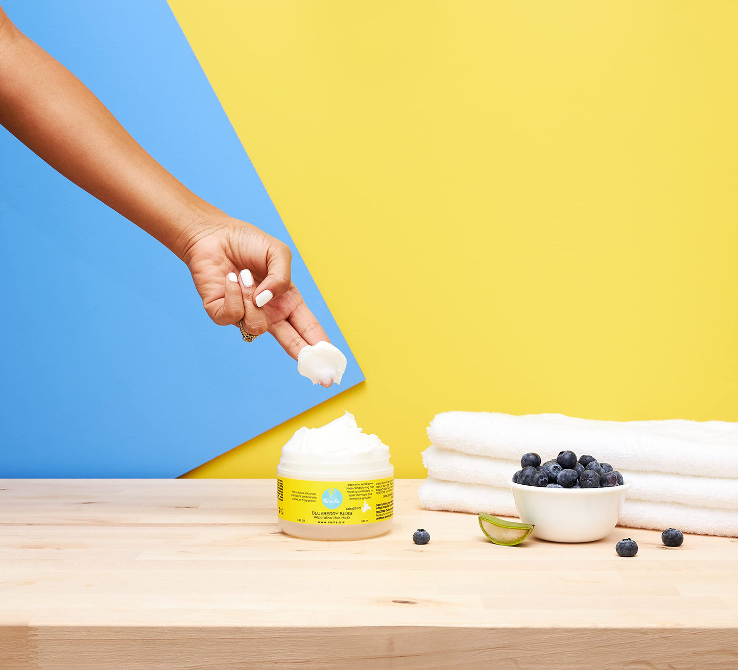 Curls Blueberry Bliss Reparative Hair Mask - 8 fl oz, Deep Conditioning, Repair, Protect, Restore, Detangle and Moisturize, For All Types