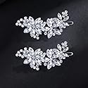 Goledwedy Crystal Flower Bridal Hair Clips(2 packs)Rhinestone Wedding Hair Clips For Brides