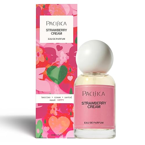 Pacifica Strawberry Cream Perfume for Women - Fruity Floral Eau de Parfum Spray with Strawberry, Vanilla, Jasmine & Sandalwood Notes, Long Lasting, Clean Beauty, 1 fl oz