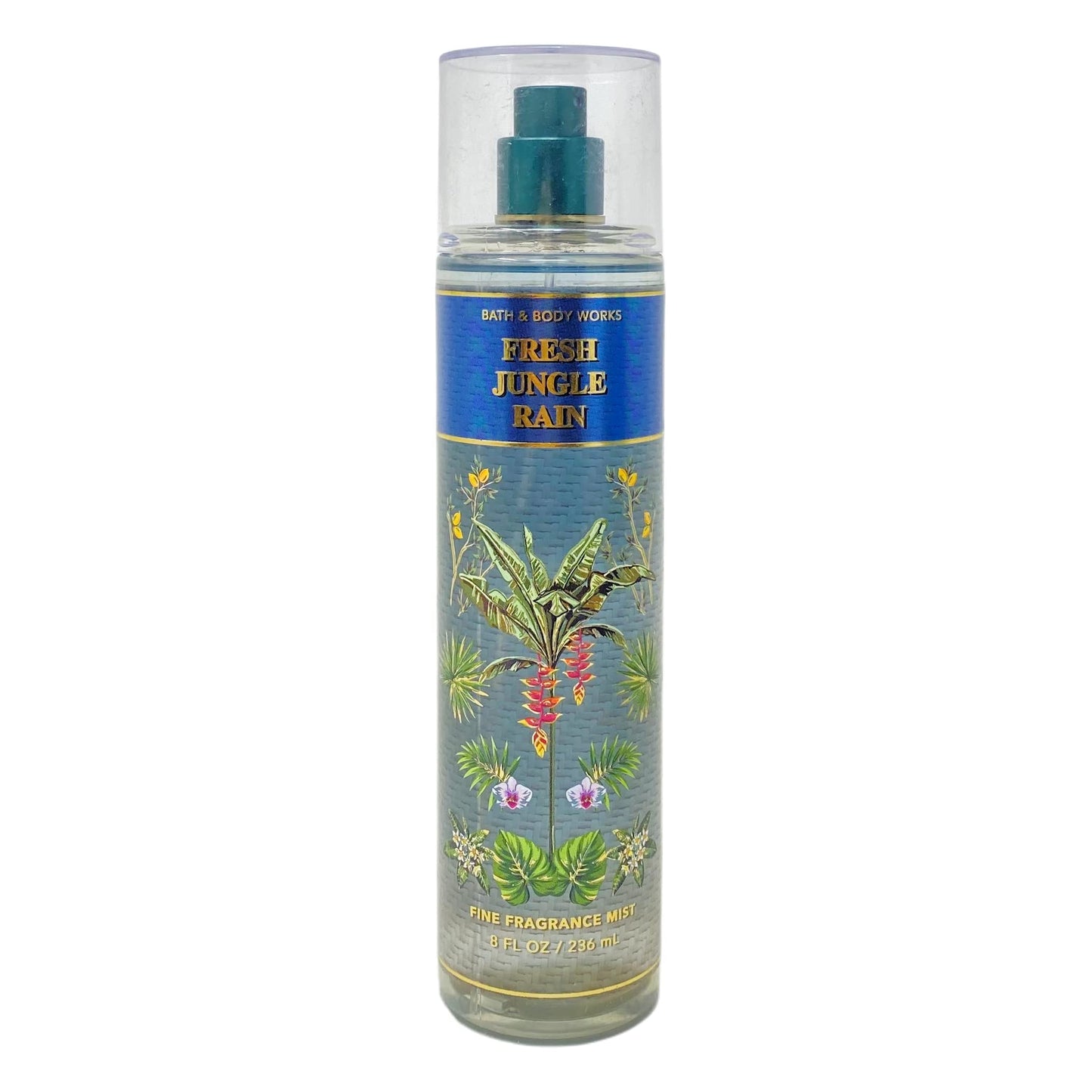 Bath & Body Works Fresh Jungle Rain 4 Piece Gift Set - Fragrance Mist - Body Cream - Shower Gel - Body Lotion - with a Natural Oats Bar Soap - Full Beauty and Personal Care Bath & Body Works