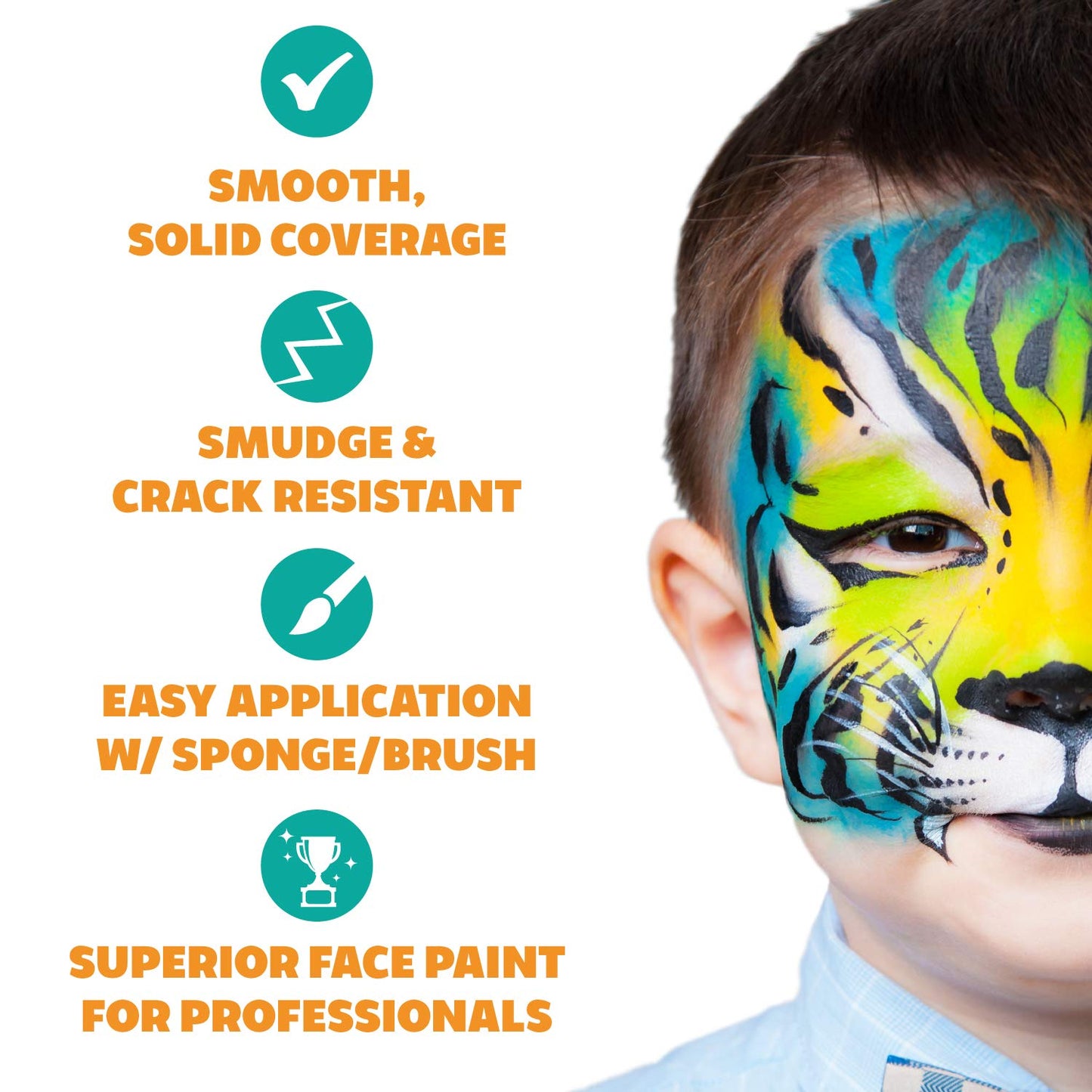 Kraze FX Face Paint Palette Refill - Dragon Dance Face Paint (6 gm) - Hypoallergenic, Non-Toxic, Water Activated Professional Face & Body Painting
