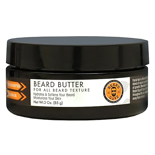 Beard Guyz Beard Butter - Moisturizing Beard Leave-In Conditioner and Softener for Men, Tames Frizz, Softens and Hydrates Facial Hair - 3 oz