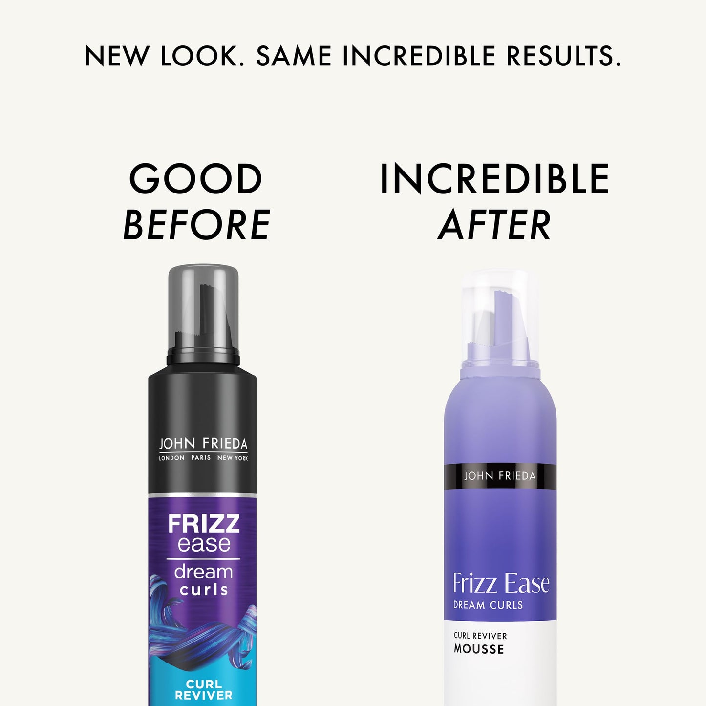 John Frieda Frizz Ease Dream Curls Curl Reviver Mousse, Anti Frizz Hair Mousse for Curls, 7.2 oz, Pack of 2