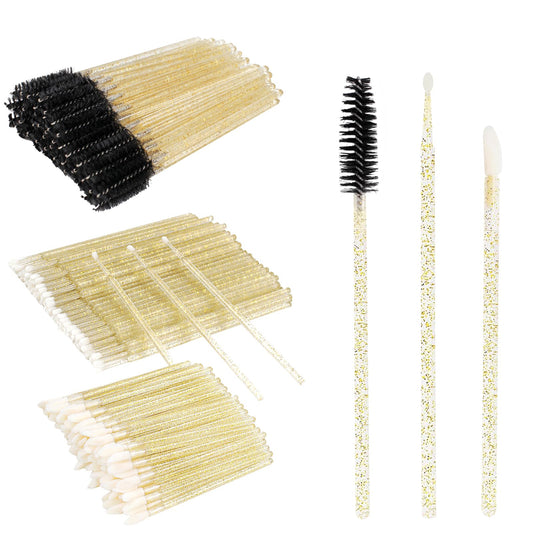 200 sets of false eyelashes kits, disposable micro cotton swabs, and they are matched with false eyelash brushes, lip brushes, mascara brushes,