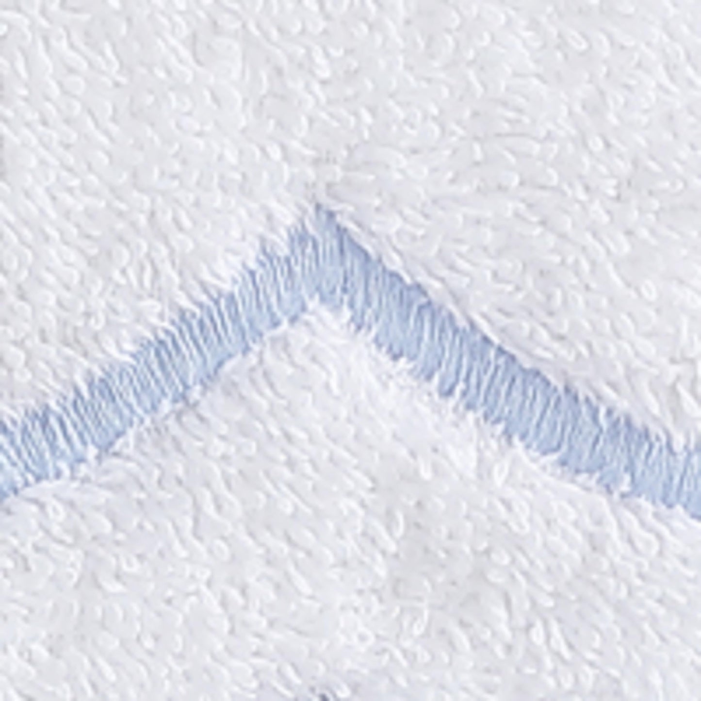 Peri Home 100% Cotton Hand Towel for Bathroom, Embroidered, Soft & Absorbent, 500 GSM, 1 Piece, 16" x 27", White with Blue Scallop