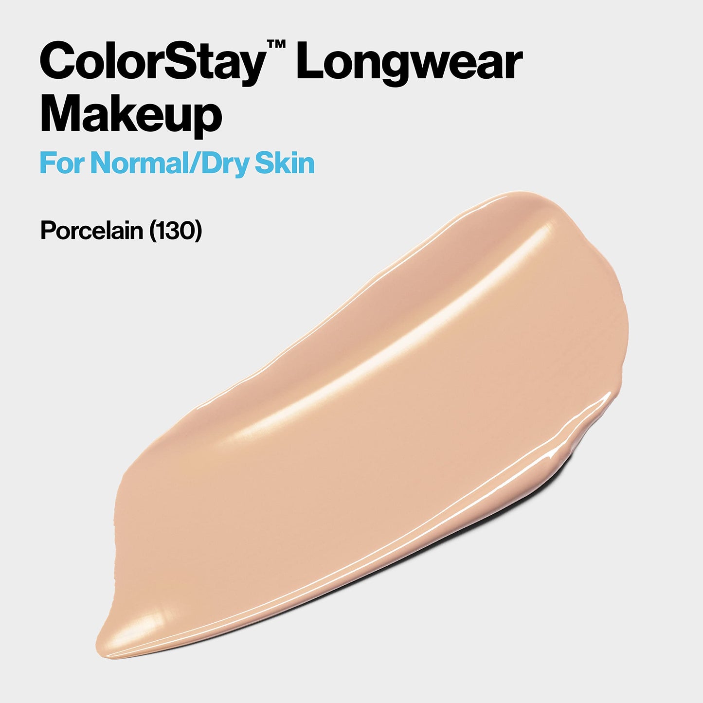 Revlon Liquid Foundation, ColorStay Face Makeup for Normal & Dry Skin, SPF 20, Longwear Medium-Full Coverage with Natural Finish, Oil Free, 130