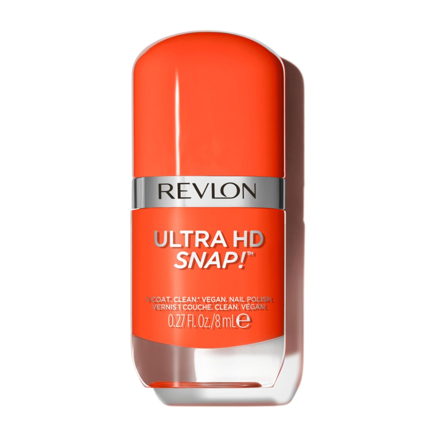 REVLON Ultra HD Snap Nail Color, Natural Rich Glossy Polish, 100% Vegan Formula, No Base or Top Coat Needed, 007 Hot Stuff, 0.27 fl oz