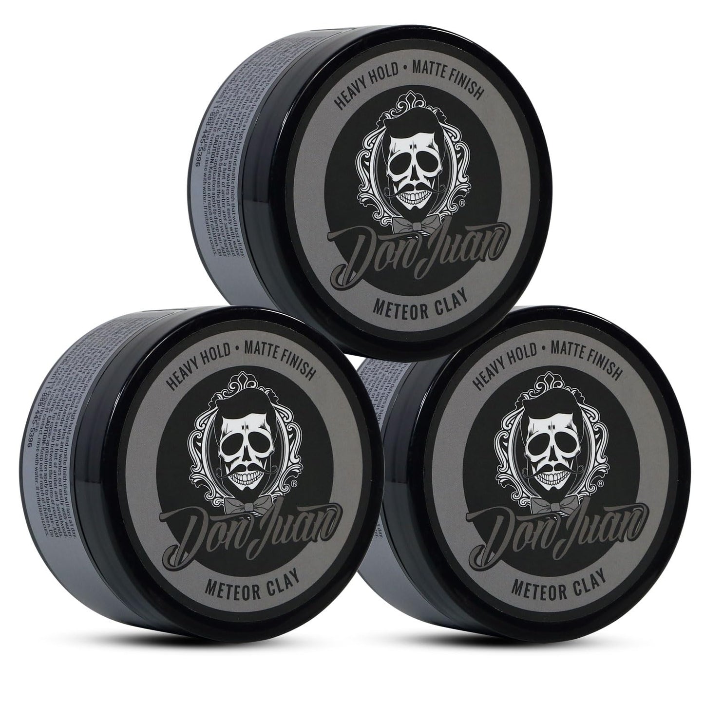 Don Juan Meteor Matte Clay Pomade 4oz 3 Pack
