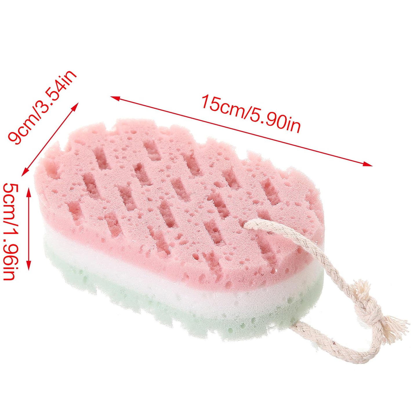 DGFJY Adult Sponge Body Scrubber Three Layer Easy-foaming Scrub Shower Brush Bathroom Body Skin Cleaner Accessory Adult Bath Sponge Gym and Swimming Beauty and Personal Care DGFJY