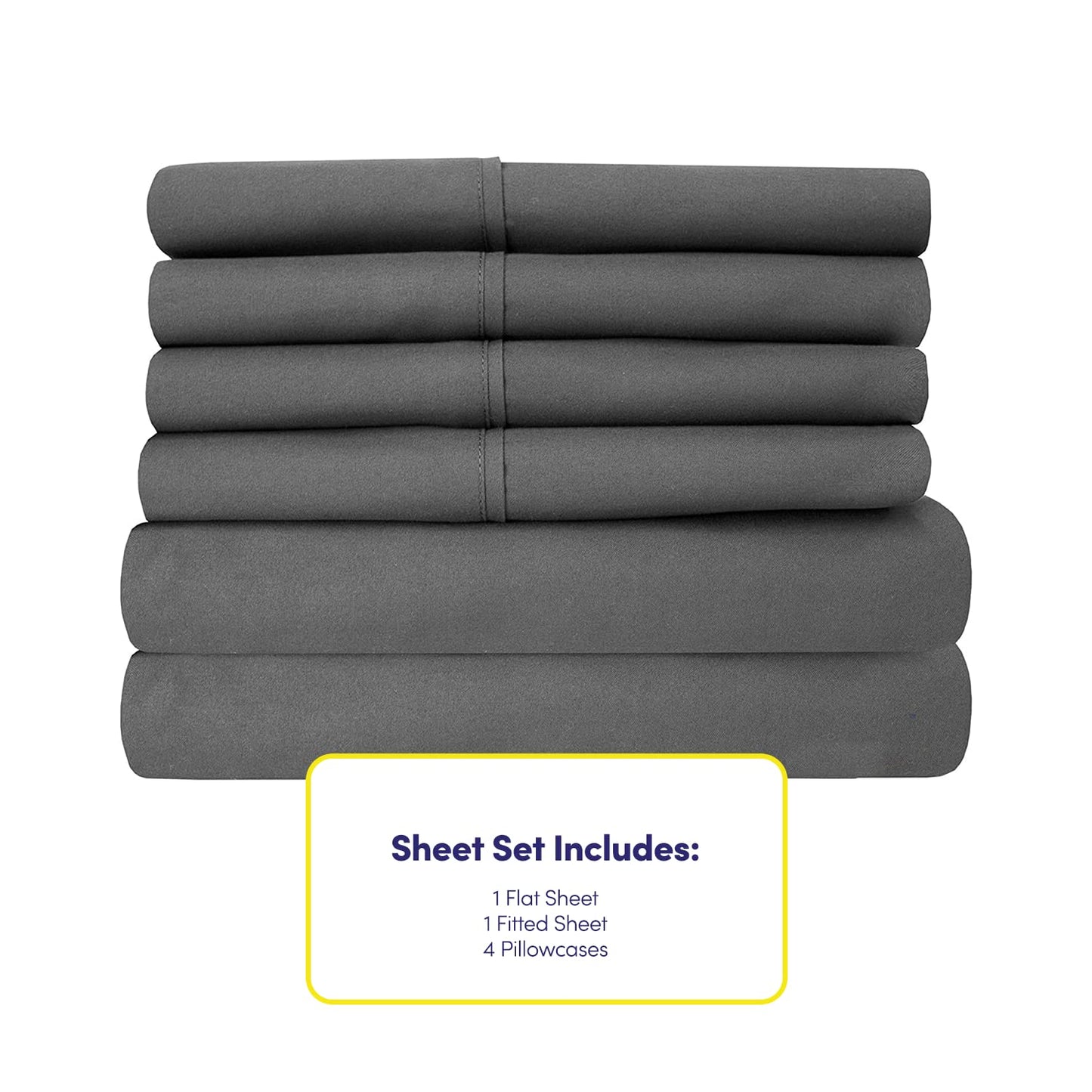 King Size Bed Sheets - 6 Piece 1500 Supreme Collection Fine Brushed Microfiber Deep Pocket King Sheet Set Bedding - 2 Extra Pillow Cases, Great Value,