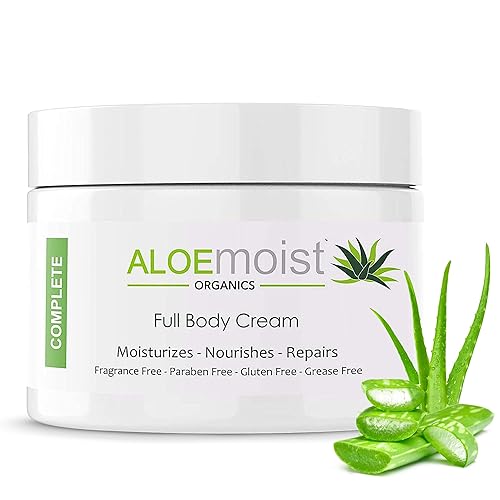 Organic Aloe Vera Lotion - Face & Body Moisturizing Cream with Natural Aloe Vera, Vitamin E Oil, Vitamin C, Retinol Cream, Shea Butter - Anti Aging