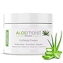 Organic Aloe Vera Lotion - Face & Body Moisturizing Cream with Natural Aloe Vera, Vitamin E Oil, Vitamin C, Retinol Cream, Shea Butter - Anti Aging