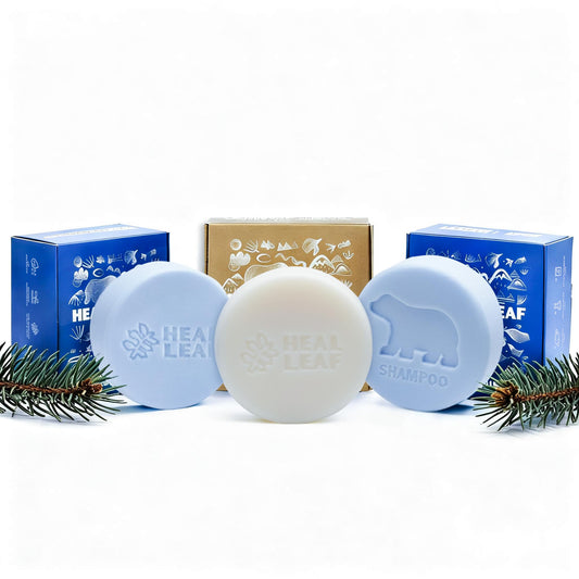 HEAL LEAF Solid Shampoo and Conditioner Bar Set - Botanical Hair & Scalp Care - Plant Extracts Complex, Natural pH - Eco-Friendly Travel Essential Beauty & Personal Care HEAL LEAF