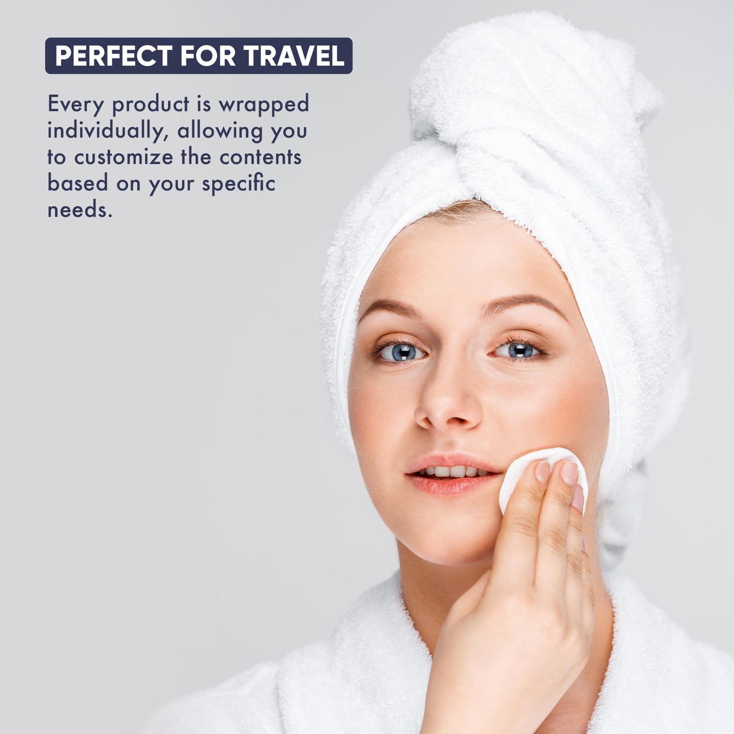 Personal Care Travel Toiletries | 1-Shoppe Amenities Kit | Travel Shaving Set, Toothbrush & Paste, Mouthwash, Makeup Wipes, Swabs, Nail File & Sewing