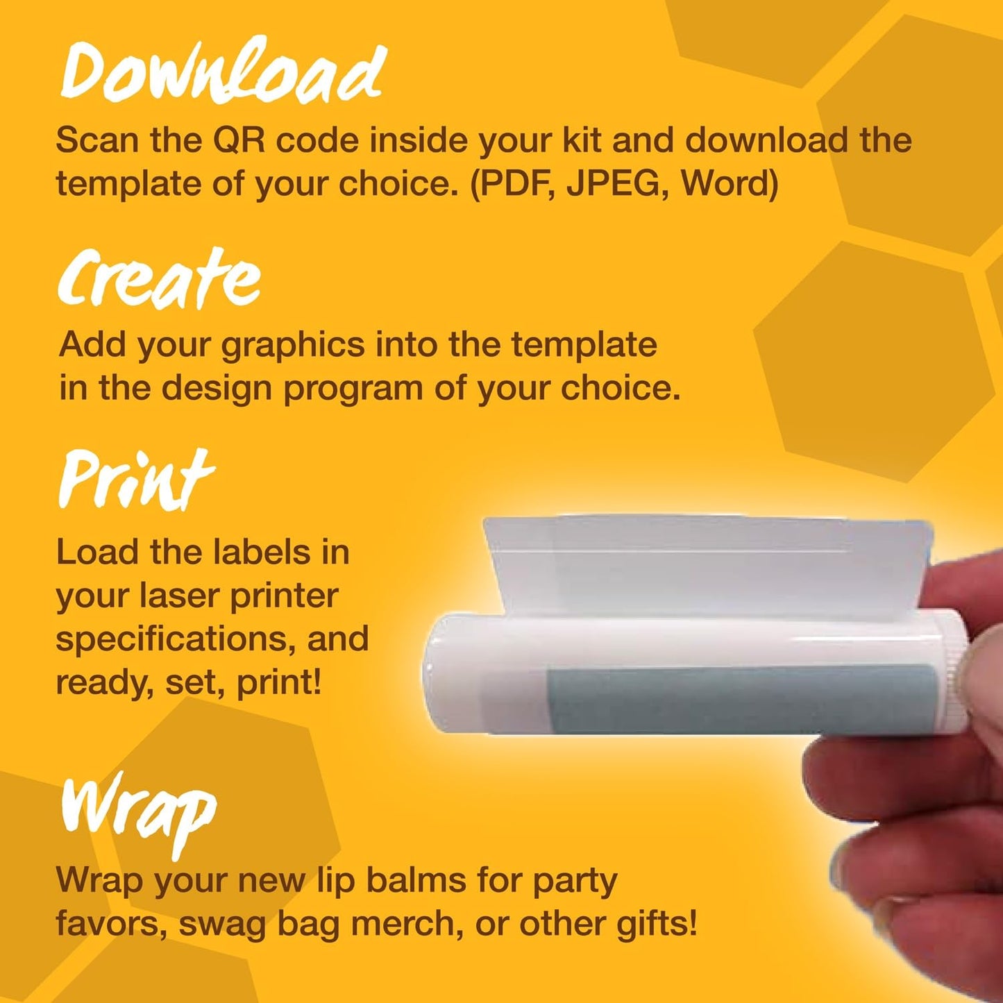 Nature's Bees DIY Lip Balm Kit, Natural Cherry Flavor, Includes 48 Blank Lip Balm Tubes with 60 Labels, Made with Beeswax, Cocoa Butter, Coconut Oil