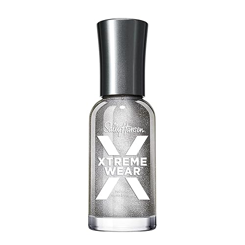 Sally Hansen Xtreme Wear Nail Polish, Streak-Free, Shiny Finish, Long-Lasting Nail Color, Silver Storm, 0.12 fl oz