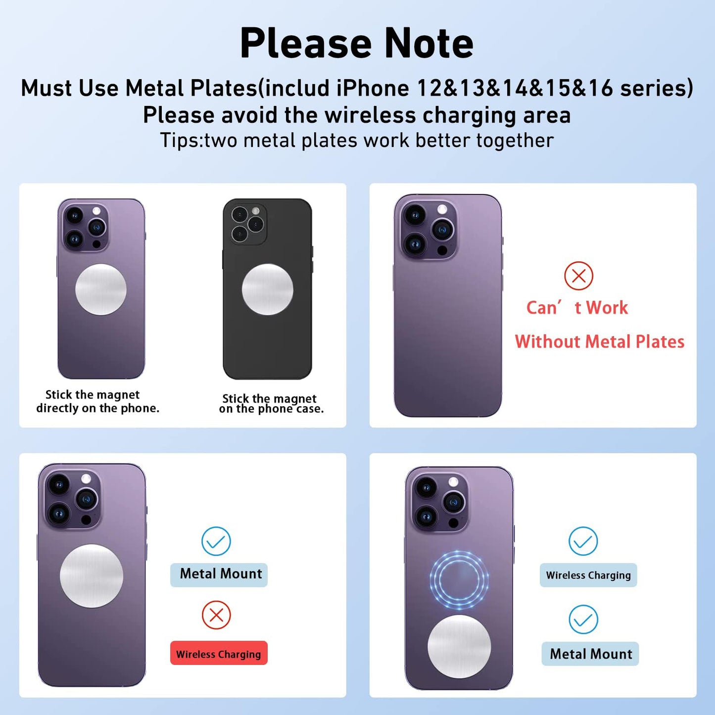 Zchan Civic 2025-2022(NOT CRV/Accord/HRV) Magnet Car Phone Holder Stand Apply to 11th Gen,360°Rotation Upgraded in Air Vent/Dashboard Car Phone Mount…