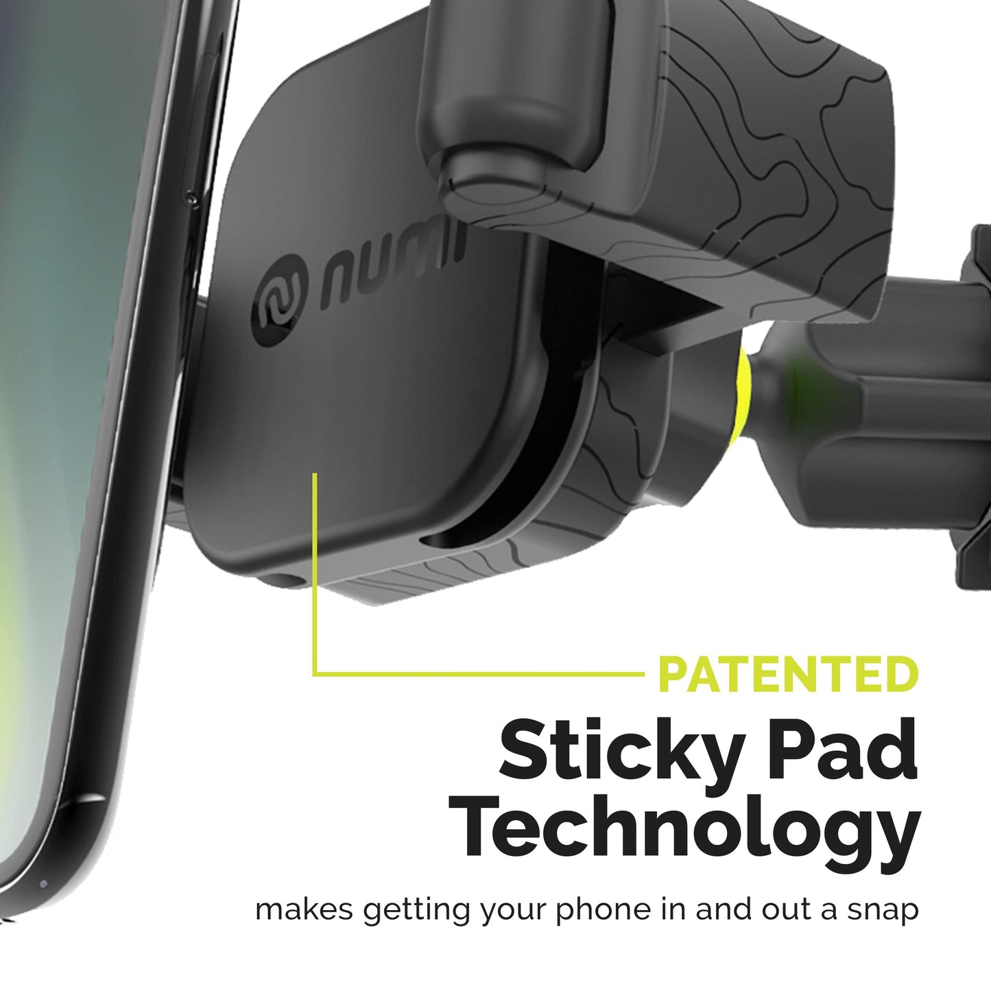 HandStands Numi Air Dock Vent - Car Vent Phone Mount with Cable Management and Sticky Pad - Easy Access Car Phone Holder - No Suction Cups or…