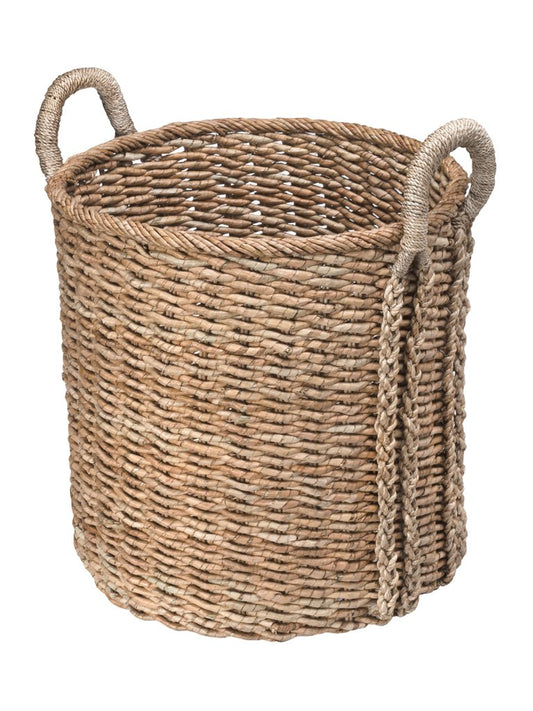 KOUBOO Seagrass Storage Basket, Blanket, Basket for Pillows Storage, Decorative Basket, Wicker Toy Organizer, Bedroom & Living Room Storage, Home…