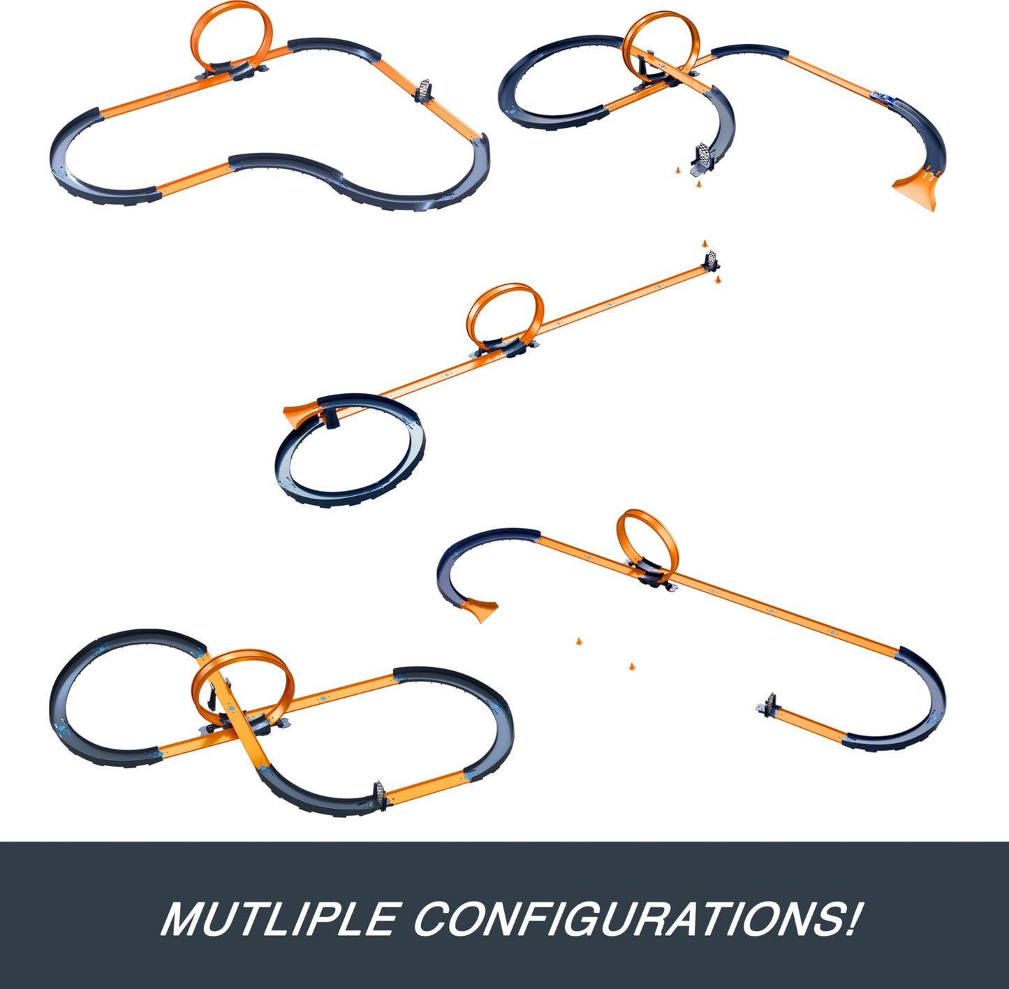 Hot Wheels Toy Car RC Set with 1:64 Scale Remote-Control Vehicle & 30+ Pieces of Race Track to Create Multiple Configurations