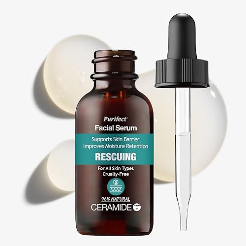 Purifect Rescuing Ceramide Facial Serum for Dry, Sensitive Skin - Face Serum with Panthenol & Vitamin E, Skin Barrier Support, Deep Hydration