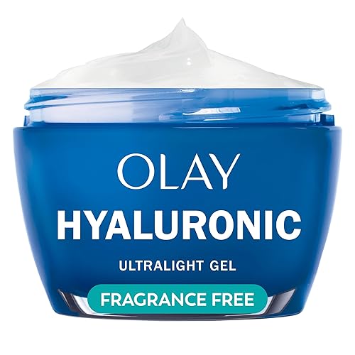 Olay Hyaluronic Acid Face Moisturizer, Instant Hydration for Women, Fragrance-Free - Dry Skin Solution, Glowing, Smoothing, Plumping, Renewing