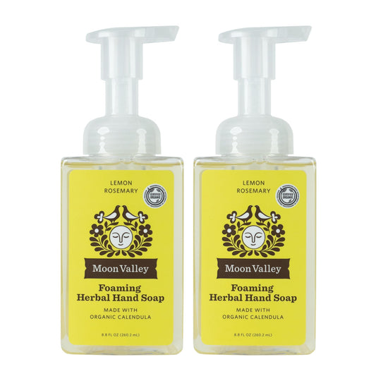 Moon Valley Herbal Foaming Hand Soap, Lemon Rosemary Two Pack, Vegan, Recyclable Bottle Beauty & Personal Care Moon Valley Organics