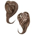 ADD-ON CENTER Human Hair/HF Synthetic Blend Topper by Envy, 5PC Bundle: Topper, 4oz Mara Ray Luxury Shampoo & Conditioner, Wide Tooth Comb, and 19