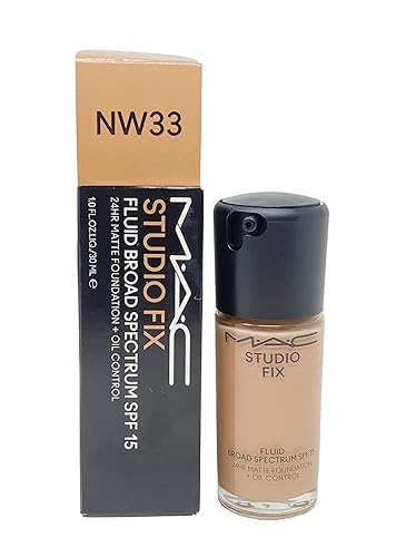 MAC Studio Fix Fluid SPF15 24hr Matte Foundation + Oil control - NW33 (1 Fl Oz)