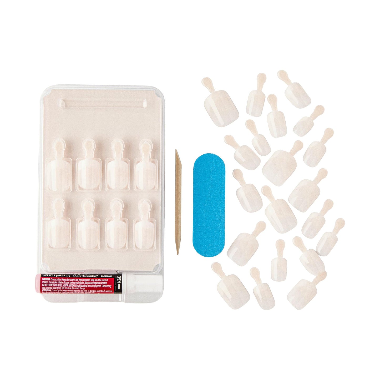 KISS Salon Acrylic Nude French Tip Press On Nails Short, ‘Breathtaking’, Beige, Squoval, Includes 28 Fake Nails, Nail Glue 2g, 1 Manicure Stick, 1 Beauty & Personal Care KISS