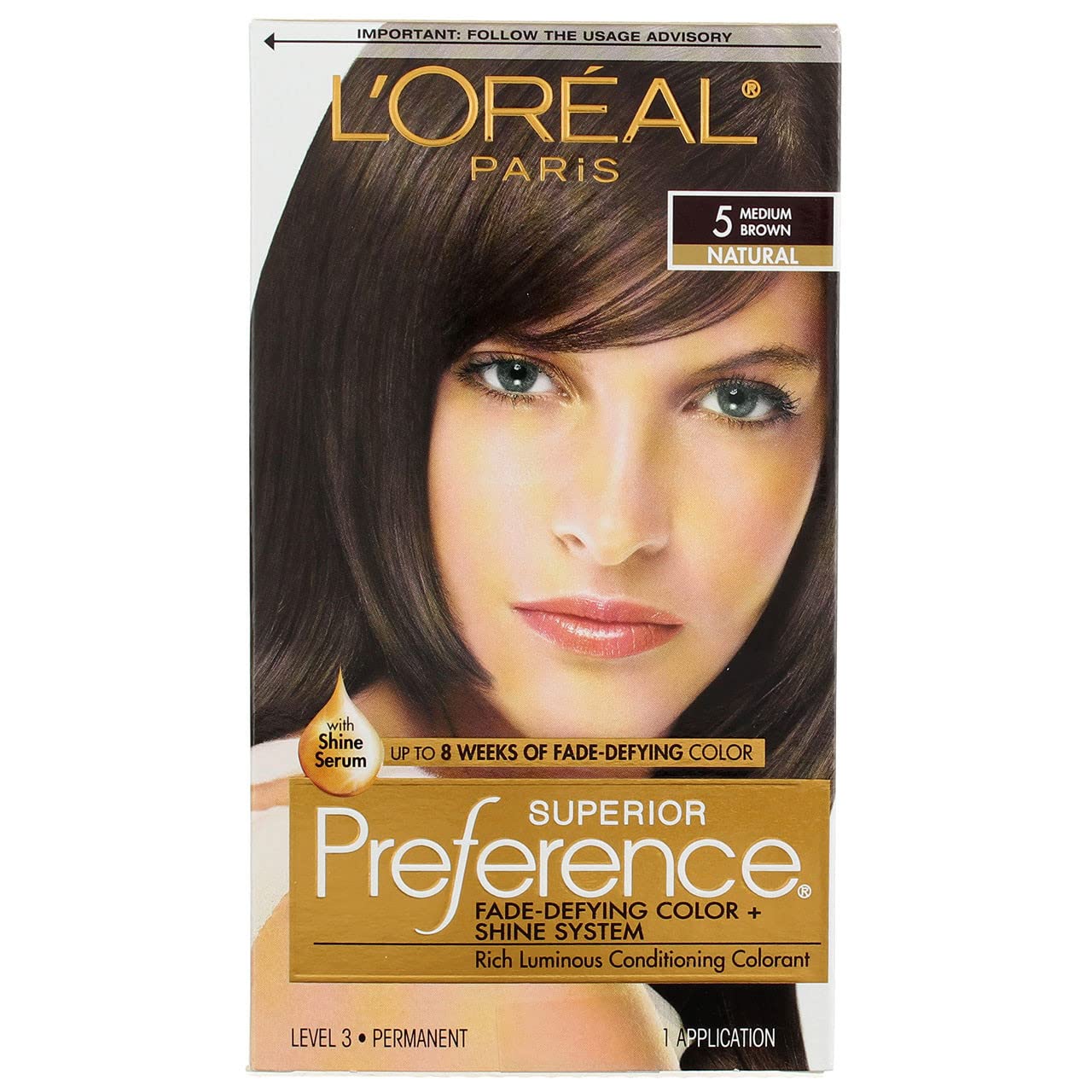 L'Oreal Superior Preference - 5 Medium Brown (Natural) 1 Each (Pack of 10)