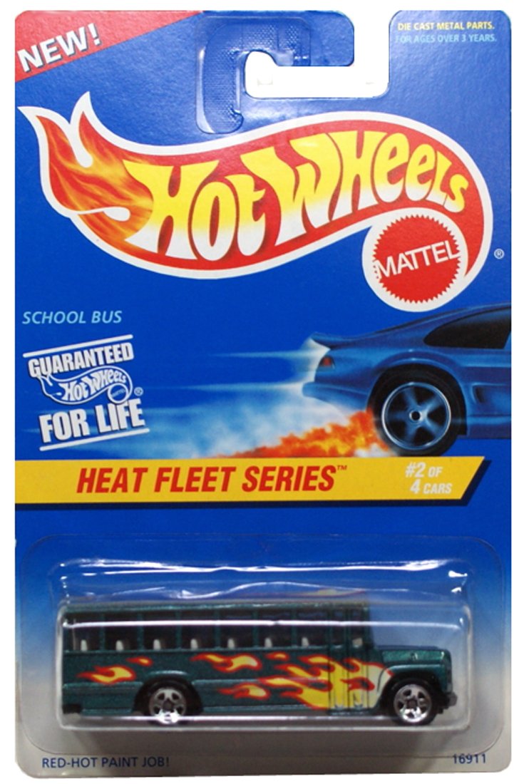 Hot Wheels School Bus 1997 Heat Fleet Series #538 7 Spoke Wheels[toy]