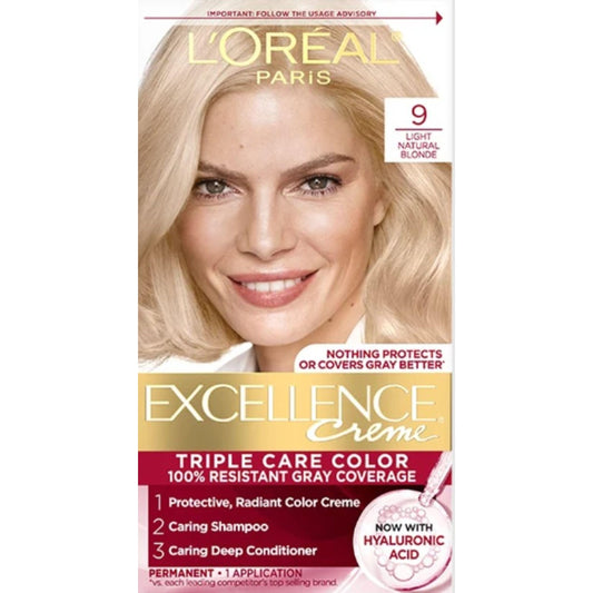 L’Oreal ParisExc H/C Nat Bld #9 R Size 1ct Excellence Creme Hair Color Light Natural Blonde #9
