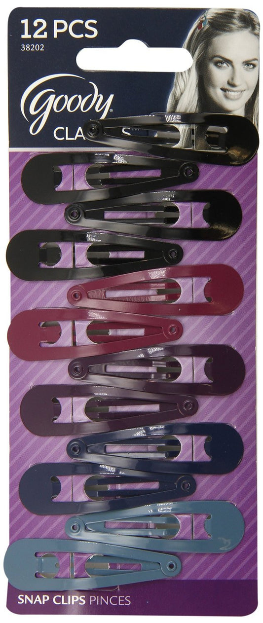 Goody Classics Contour Hair Clips, 12 Count (Pack of 3)