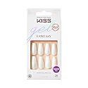 KISS Gel Fantasy, Press On Nails, Nail glue included, 'True Color', White, Long Size, Coffin Shape, Includes 28 Nails, 2g glue, 1 Manicure Stick, 1 Beauty & Personal Care KISS