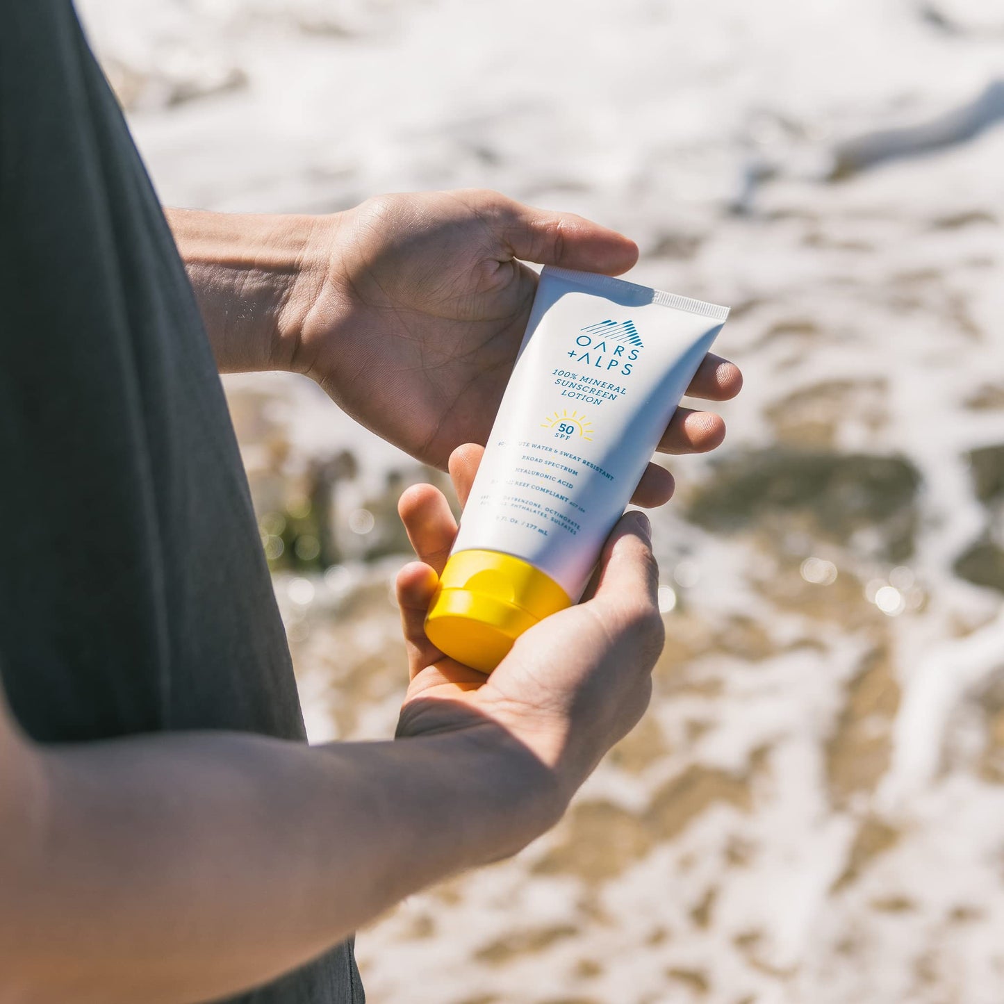 Oars + Alps 100% Mineral Sunscreen for Face & Body Lotion, SPF 50 Body Sunscreen Infused with Hyaluronic Acid, Shea Butter & Coconut Oil, All Skin