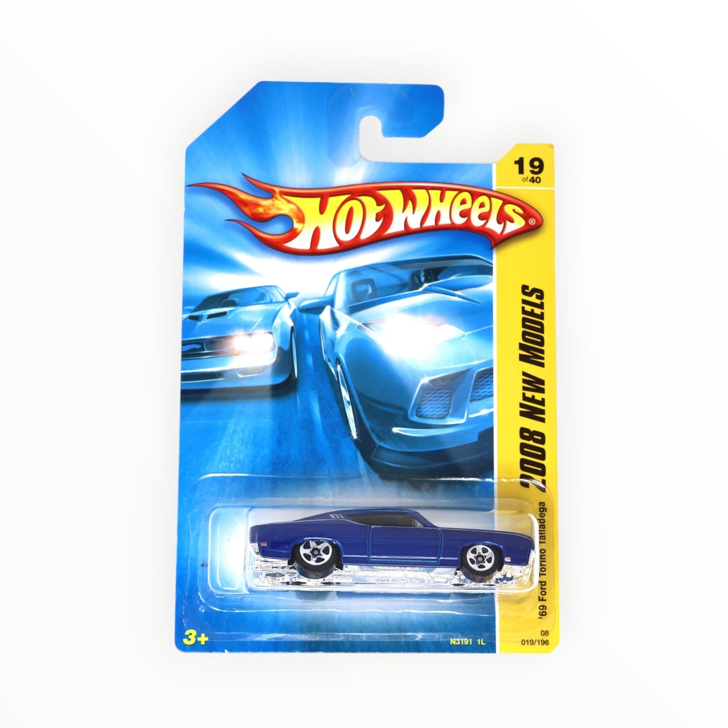 Hot Wheels 69 Ford Torino Talladega 2008 New Model,dark Blue
