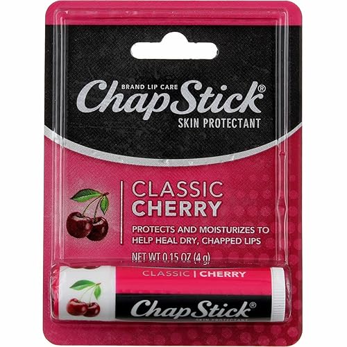 0.15 Oz Cherry Flavor Skin Protectant Flavored Lip Balm Tube (Pack of 4)