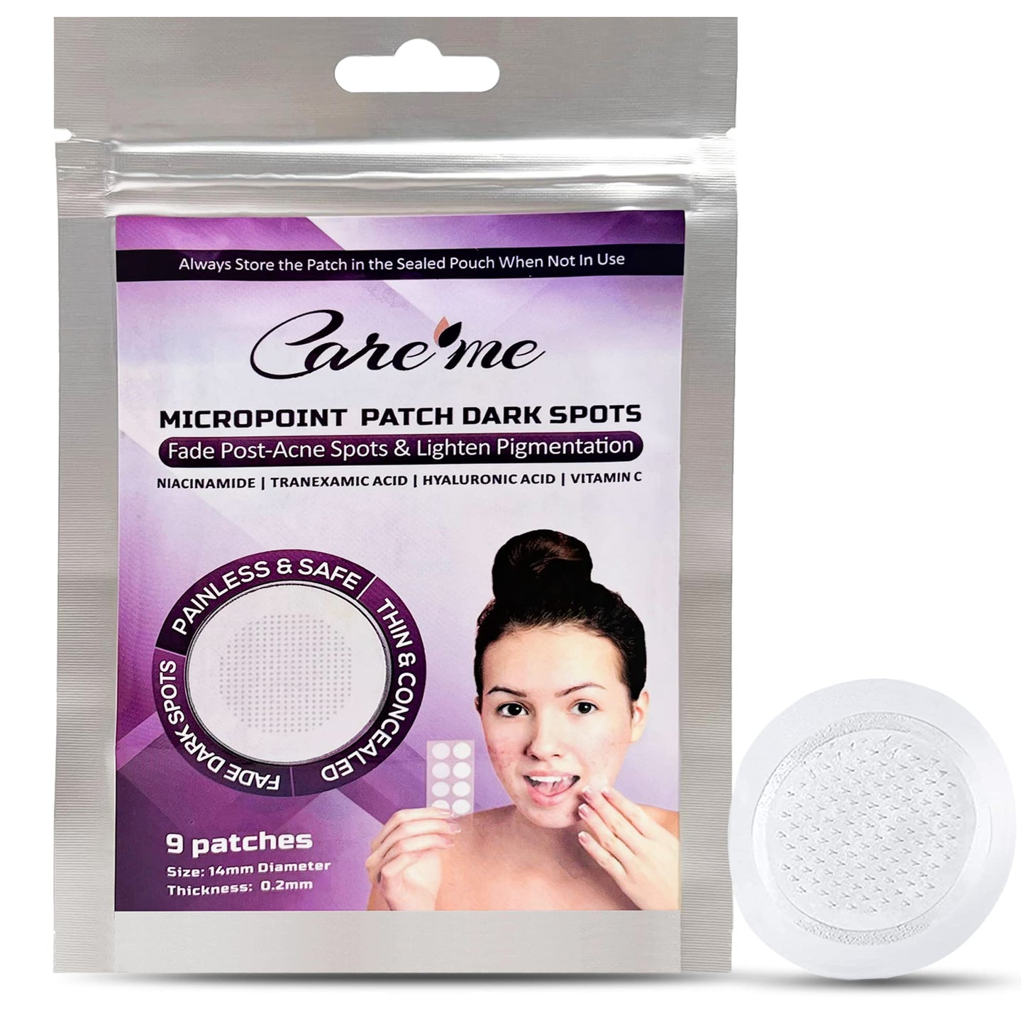 Microdart Dark Spot Patch with 127 Micropoints (1 Pack of 9 Patches) - Fades & Brightens Acne Marks, Dark Spots & Discoloration - Post-Acne Treatment
