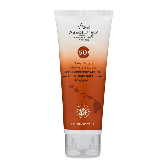 Absolutely Natural SPF 50+ Mineral Sunscreen Lotion - Anti-Aging Sunblock for Body & Face, Made with Rose Hips, Aloe, Zinc Oxide and Other Cruelty