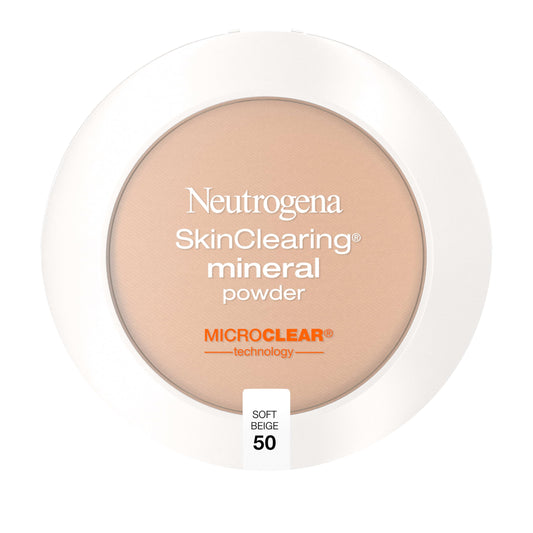 Neutrogena SkinClearing Pressed Mineral Powder Compact for Acne Prone Skin, Oil Absorbing Acne Makeup with Salicylic Acid helps to Cover, Treat