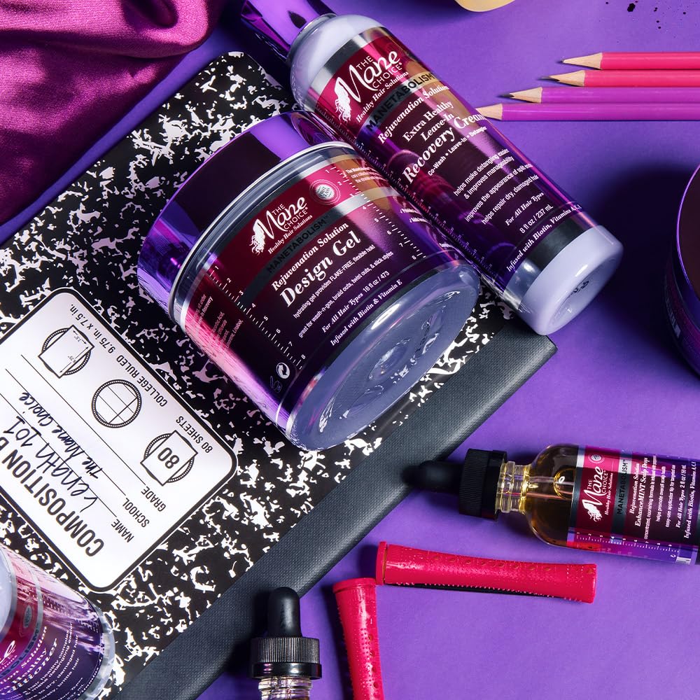 The Mane Choice Manetabolism Rejuvenation Solution Design Hair Gel, Twist & Braid Gel with Lasting Flexible Hold for Hair Shine & Strength, Helps