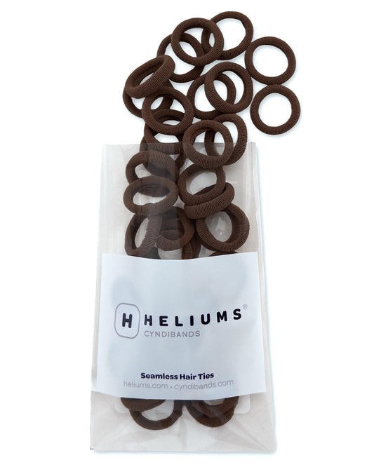 Heliums Extra Small Hair Ties No Damage - Dark Brown - Mini 0.7 Inch Tiny Soft Seamless Hair Bands for Toddlers, Braids, Kids Ponytails- 40 Count Beauty and Personal Care Heliums Default Title