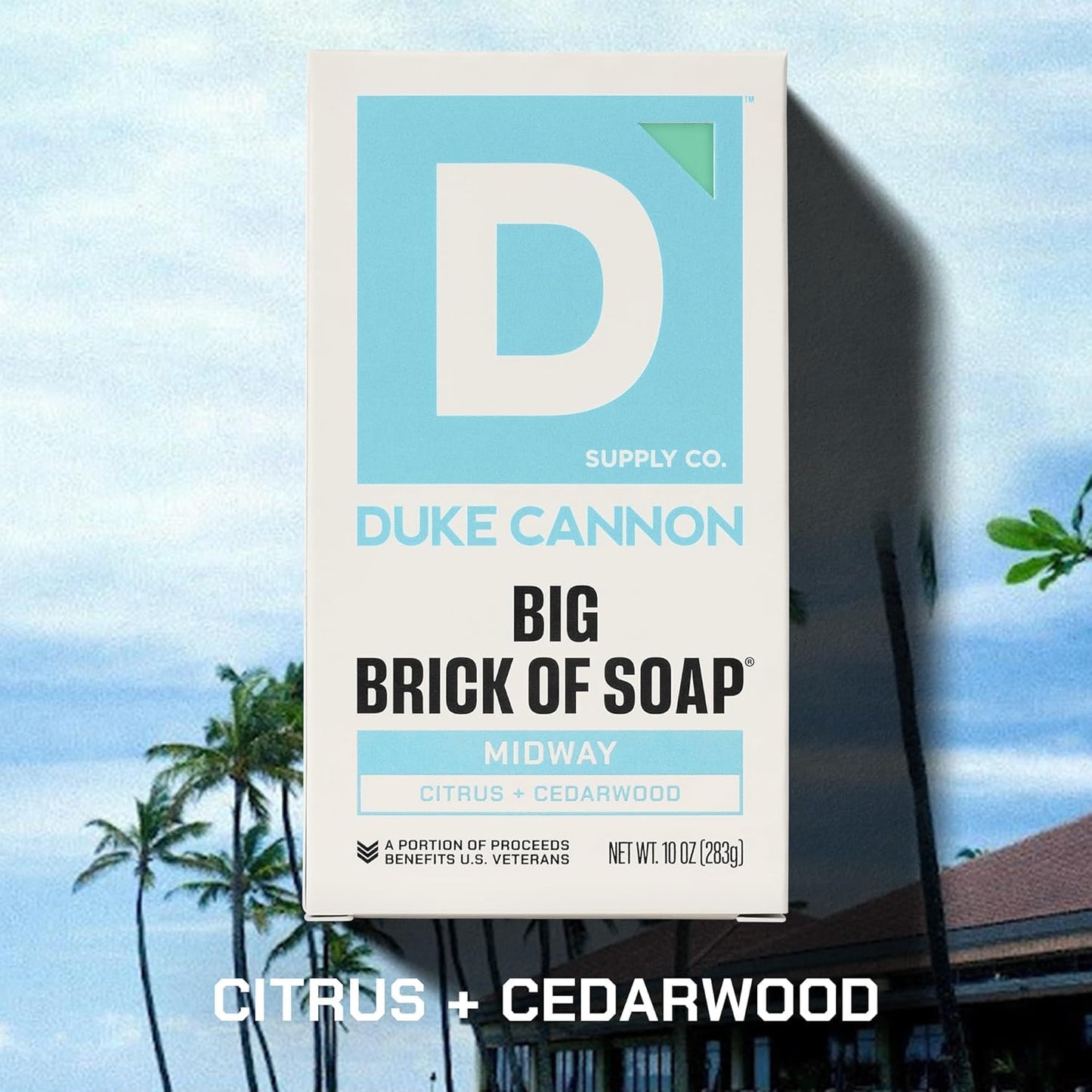Duke Cannon Supply Co. Extra Large Bar Soap - Men's Natural Soap with Masculine Scents - Citrus + Cederwood - Made in the USA with domestic & globally