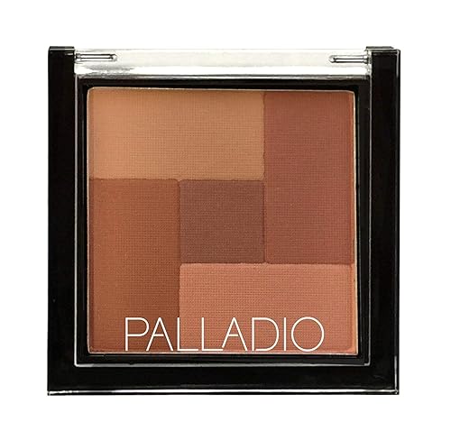 Palladio 2 In 1 Mosaic Powder Blush and Bronzer Silky Smooth Face Makeup Pressed Five Color Hues from Shimmering Pinks to Golden Browns Rich Pigmented