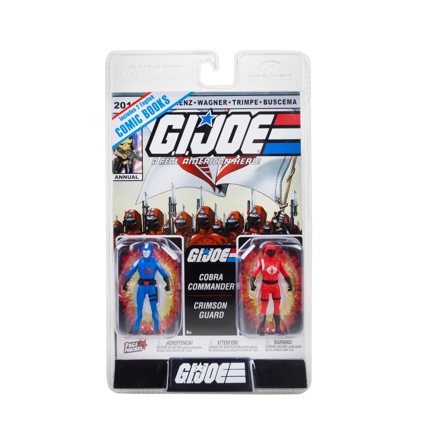 McFarlane Toys - G.I. Joe Page Punchers 2pk Cobra Commander and Crimson Guard 3in Action Figures with 2 Comics