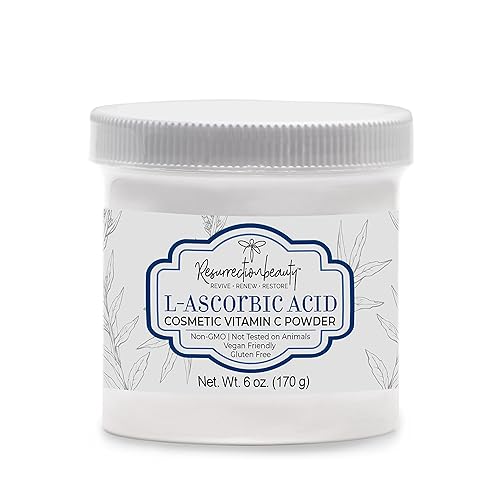 100% Pure L-Ascorbic Acid (Cosmetic Vitamin C Powder for Face) to Make Your Own Premium Beauty Serum, Skincare Mask Treatment, Hyaluronic Serums