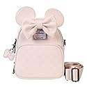 Loungefly Minnie Mouse Checkered Texture Convertible Mini Backpack & Crossbody Bag