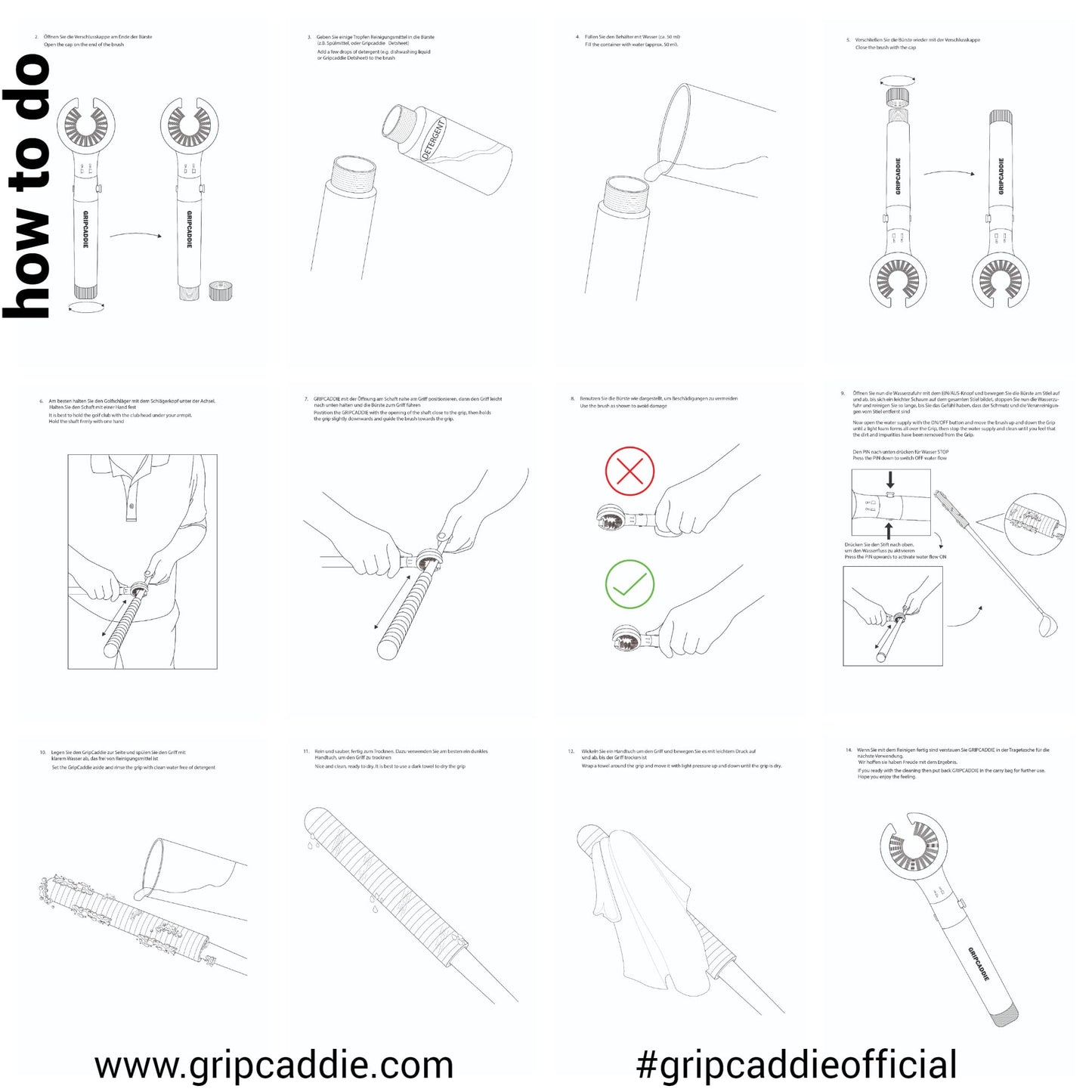 gripcaddie Golf Handle Cleaning Brush/Golf Grip Brush