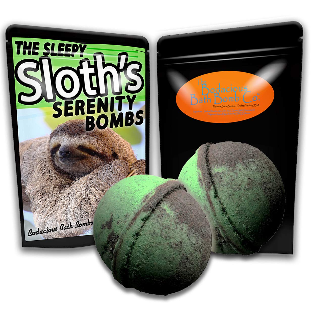 Sleepy Sloth's Serenity Bombs XL Bath Balls Cool Bath Fizzers for Kids Stocking Stuffers for Teens Novelty Sloth Gags for Friends Weird White…